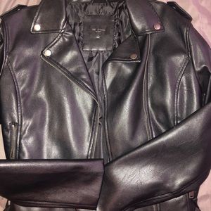 Black leather jacket